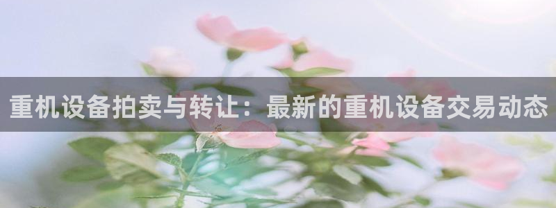 天宏娱乐q33300：重机设备拍卖与转让：最新的重机设备交易