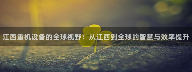 天宏3娱乐登录：江西重机设备的全球视野：从江西到全球的智慧与