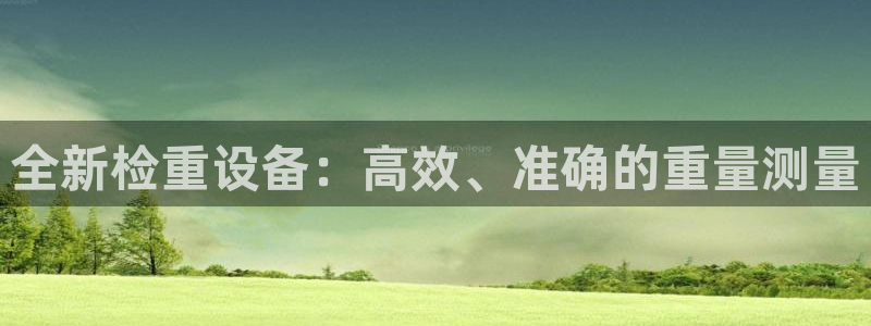 天宏娱乐666直播：全新检重设备：高效、准确的重量测量