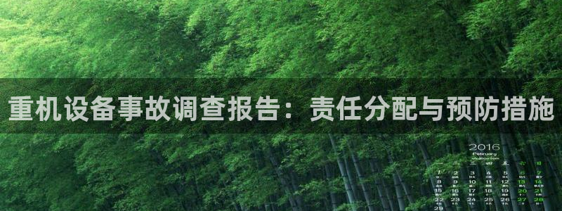 天宏娱乐app：重机设备事故调查报告：责任分配与预防措施
